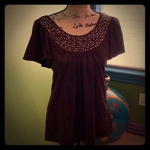 Embellished Brown top